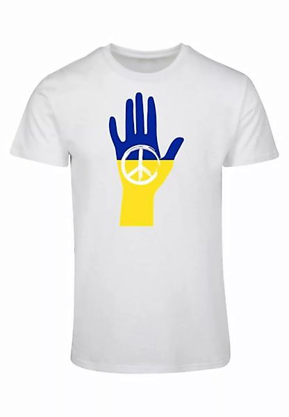Merchcode T-Shirt Merchcode Herren Peace - 2 Color Hand Peace Basic T-Shirt günstig online kaufen