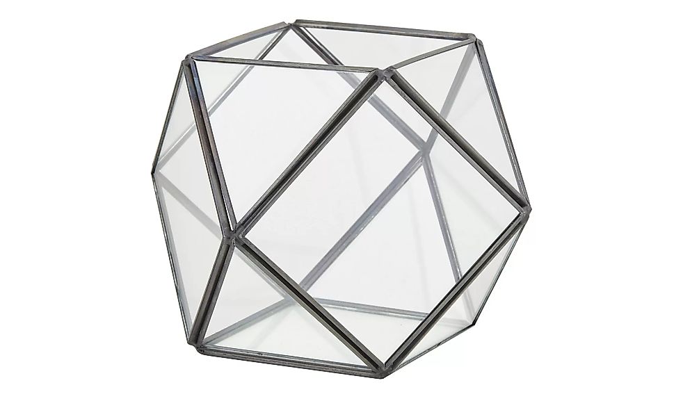 Windlicht - transparent/klar - Glas , Metall - 12 cm - Sconto günstig online kaufen