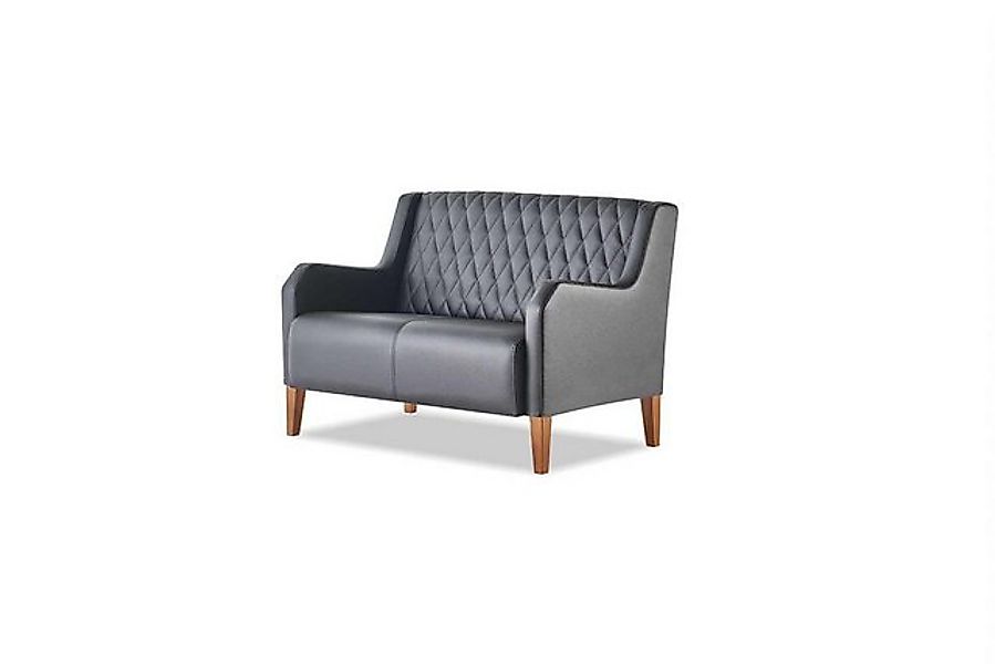 JVmoebel 2-Sitzer Sofa Schwarz 2-Sitzer Couch Leder Modern Zweisitzig Leder günstig online kaufen