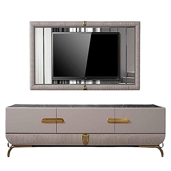 Xlmoebel TV-Schrank Wohnzimmermöbel-Set aus Holz mit modernem Regal und TV- günstig online kaufen