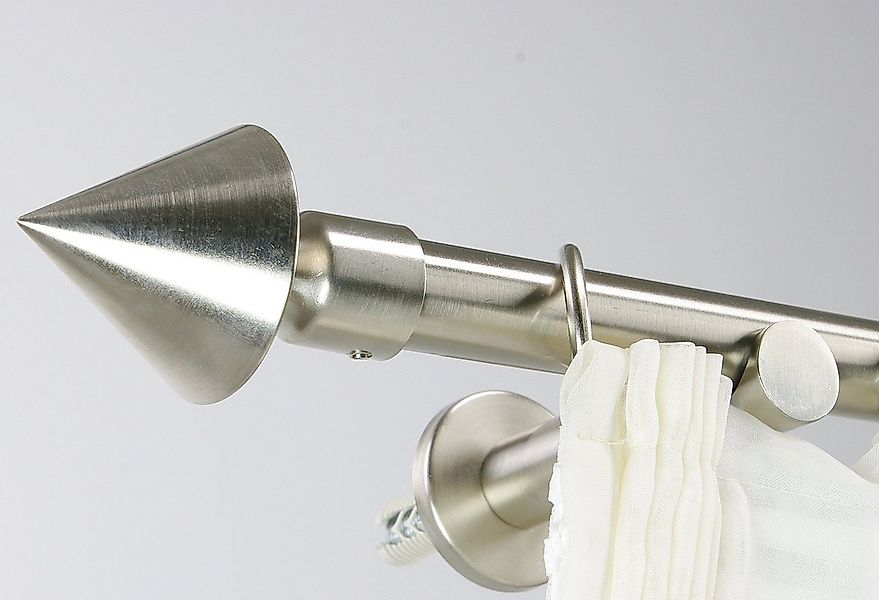 Liedeco Gardinenstange "Kegel" Ø 20 mm 1 läufig-läufig Fixmaß günstig online kaufen