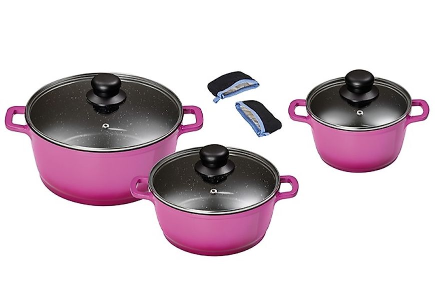 KING Topf-Set, Aluminiumguss, (Set, 6 tlg., 1x Kochtopf Ø 16 cm, 1x Kochtop günstig online kaufen