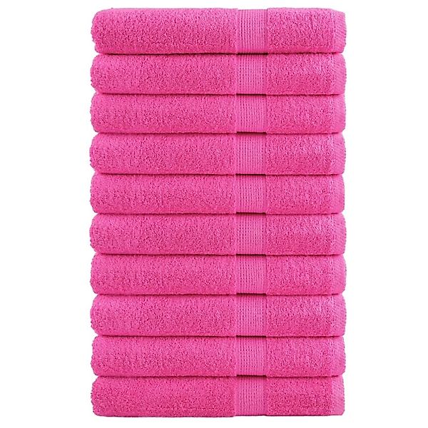 vidaXL Premium-Handtücher 10 Stk Rosa 100x200cm 600g/m2 100% Baumwolle günstig online kaufen