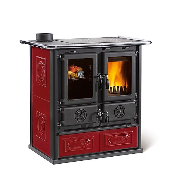 La Nordica Küchenofen Rosetta Keramik Bordeaux 7,9 kW günstig online kaufen