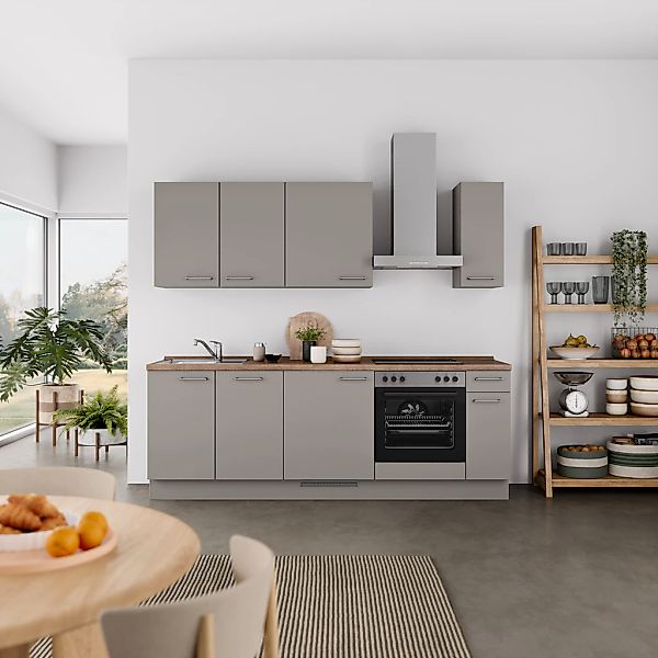 nobilia® Küchenzeile »"Laser I", Ausrichtung wählbar, Breite 240 cm« vormon günstig online kaufen