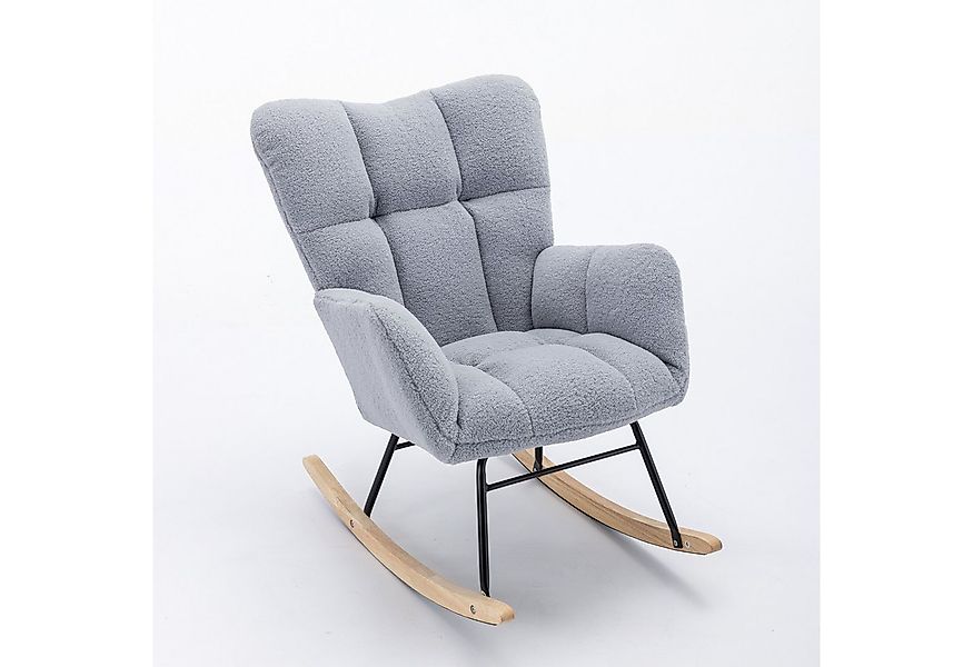BlingBin Schaukelstuhl Teddy-Samt-Schaukelstuhl Liegestuhl für Wohnzimmer/S günstig online kaufen