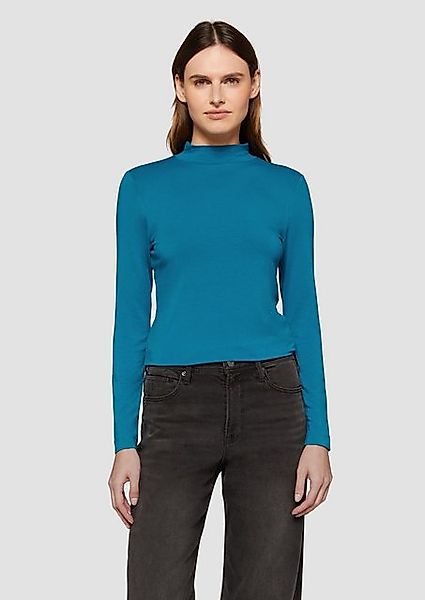 s.Oliver Langarmshirt Schmal geschnittenes Langarmshirt aus Viskosemix günstig online kaufen