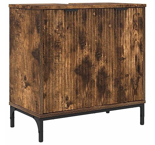 vidaXL Badezimmerspiegelschrank Waschbeckenschrank Geräucherte Eiche 60,5 x günstig online kaufen