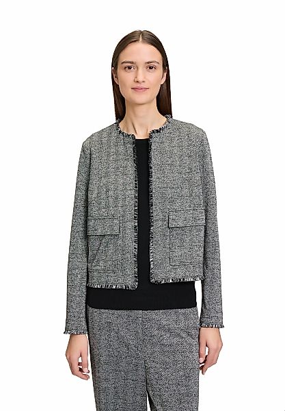 Betty&Co Jackenblazer "Betty & Co Jerseyjacke mit Fransen" günstig online kaufen