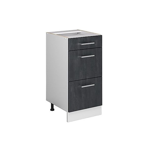 Vicco Unterschrank R-Line, Schwarz Beton/Weiß, 40 günstig online kaufen