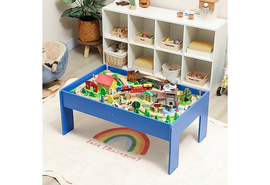 AIYAPLAY Spielzeug-Eisenbahn mit abnehmbarer Tischplatte, (Spieltisch aus H günstig online kaufen