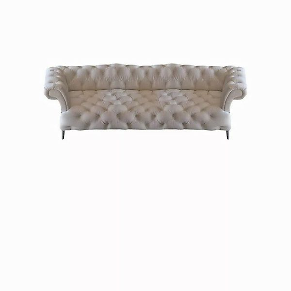 JVmoebel Chesterfield-Sofa Wohnzimmer Weiß Set 3tlg Design Modern Polstermö günstig online kaufen