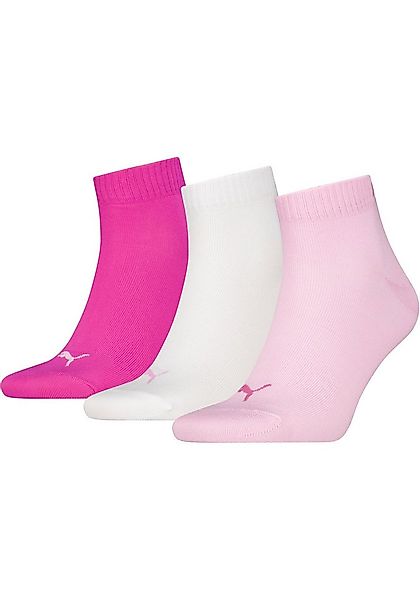 PUMA Kurzsocken PUMA UNISEX QUARTER PLAIN 3P (3 Paar) Atmungsaktiv, Rippenb günstig online kaufen