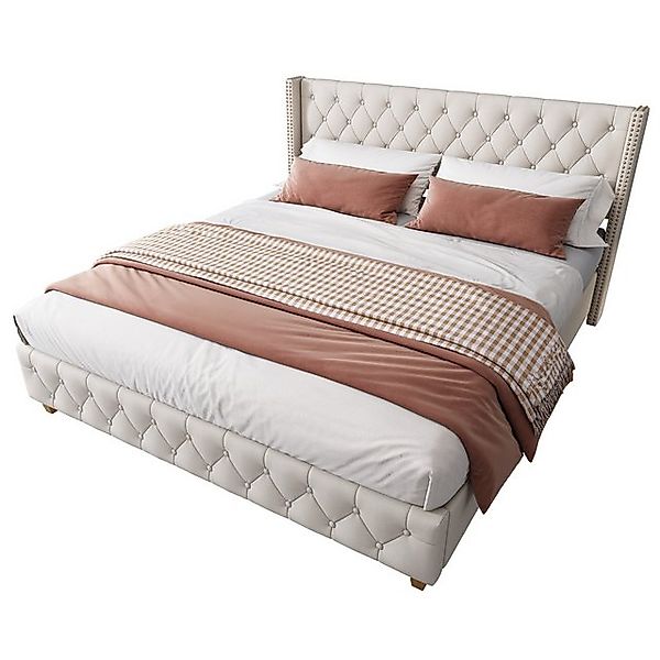 Flieks Polsterbett, Massivholz Doppelbett 180x200cm mit günstig online kaufen