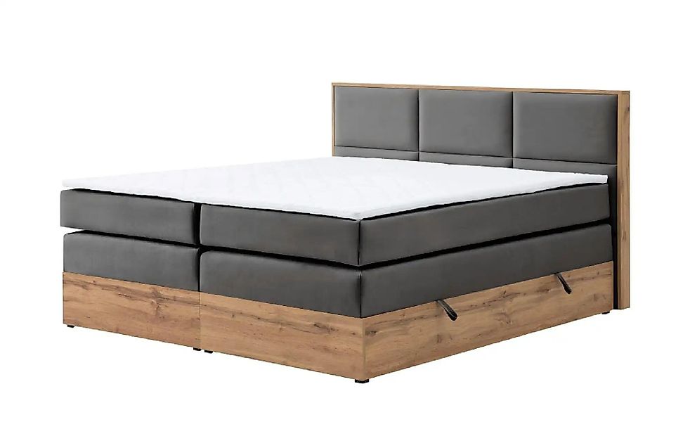 Boxspringbett mit Bettkasten Vancouver ¦ grau Betten > Boxspringbetten - Hö günstig online kaufen