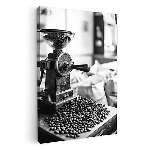 OneMillionCanvasses® Leinwandbild Kaffeemühle - Gemahlen - günstig online kaufen