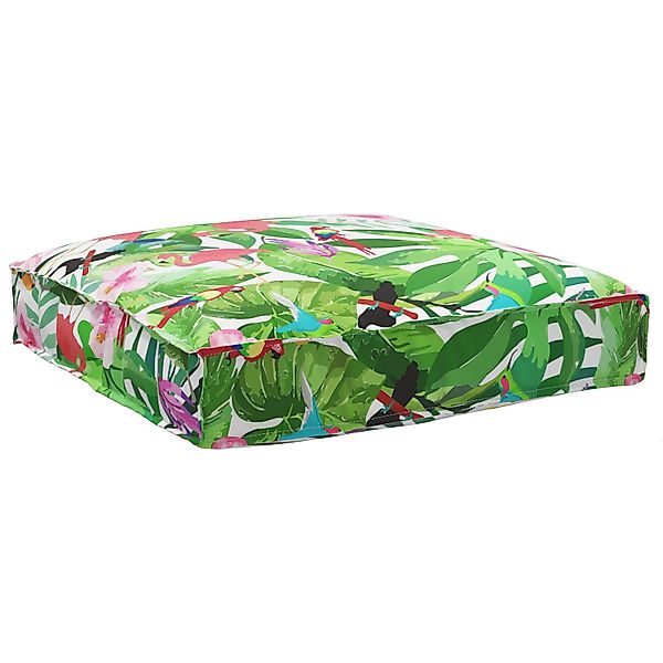 vidaXL Sitzauflage Paletten-Sitzkissen Dschungel 80x80x12 cm günstig online kaufen