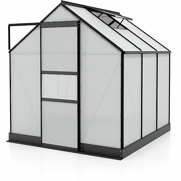 Vitavia Gewächshaus Apollo 3800 Schwarz 3,8 m² inkl. Fundament günstig online kaufen