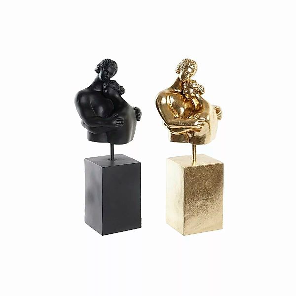 Deko-figur Dkd Home Decor Ehepaar Schwarz Golden Metall Harz (15,5 X 13,5 X günstig online kaufen