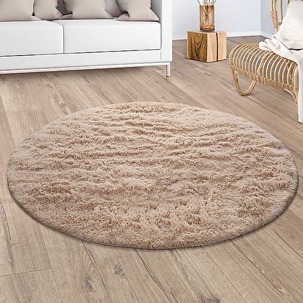 Paco Home Hochflor-Teppich Silky 591, rund, günstig online kaufen