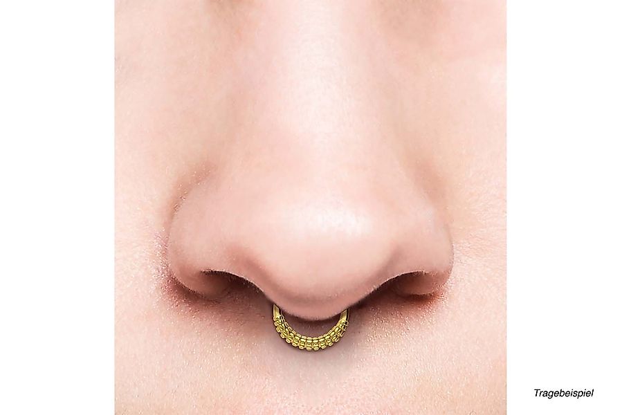 PIERCINGLINE Nasenpiercing Chirurgenstahl Segmentring Clicker KOLBEN-DESIGN günstig online kaufen