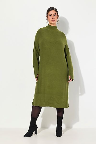 Ulla Popken Minikleid Strickkleid Linksstrick Stehkragen günstig online kaufen