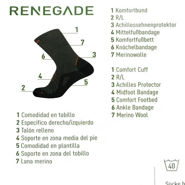 Lowa Wandersocken LOWA Renegade Socken günstig online kaufen