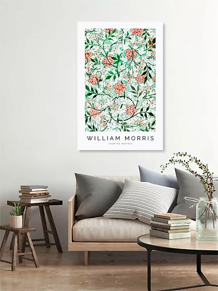 Poster / Leinwandbild - William Morris: Jasmin - Ausstellungsposter günstig online kaufen