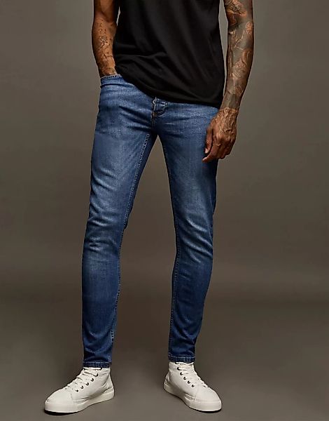 Topman – Stretch-Jeans mit engem Schnitt aus Bio-Baumwollmix in mittlerer W günstig online kaufen