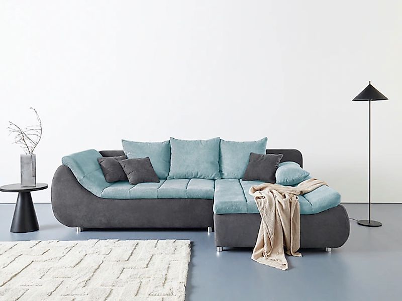 Home affaire Ecksofa »Imola, elegant und modern, aktuelle Steppung im Sitz, günstig online kaufen