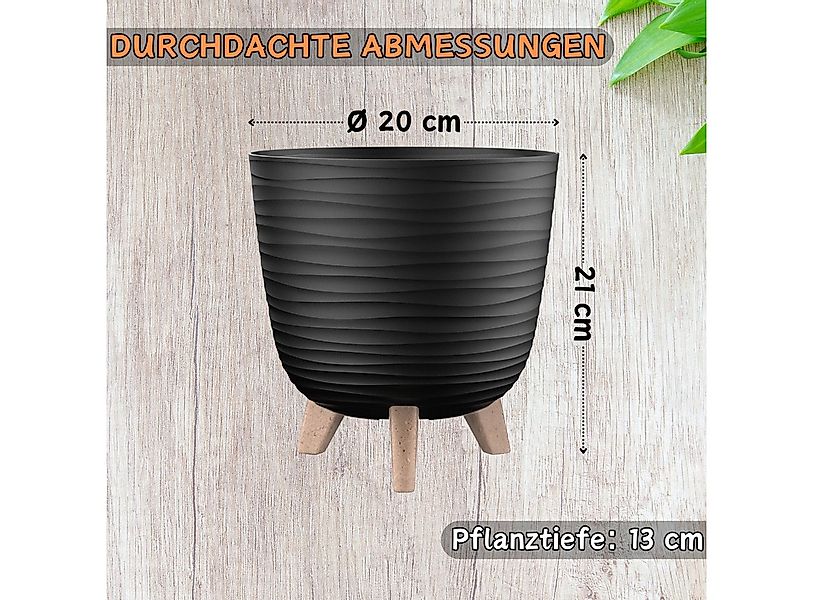 Engelland Blumentopf Pflanztopf mit Füßen (Vorteils-Set, 1 St., robuster PP günstig online kaufen