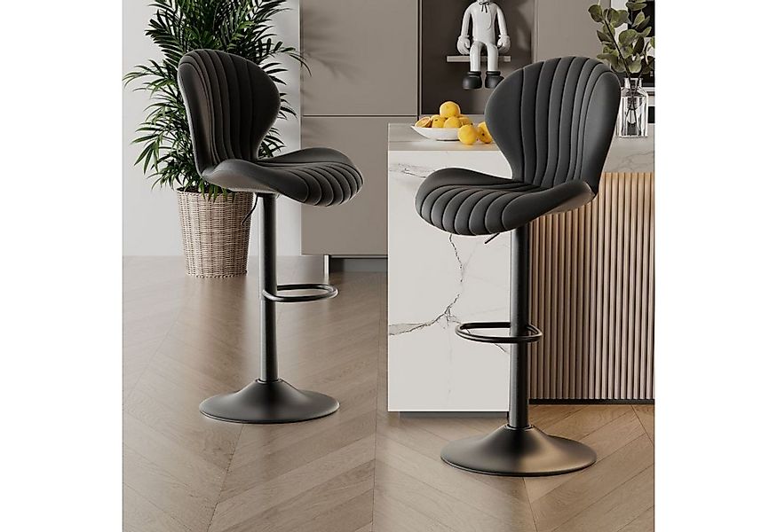 HawthyHome Barhocker Drehhocker, Höhenverstellbare Barstühle mit Rückenlehn günstig online kaufen