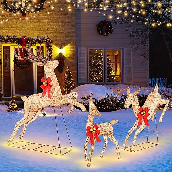 COSTWAY Weihnachtsfigur (3 St), LED Rentier günstig online kaufen