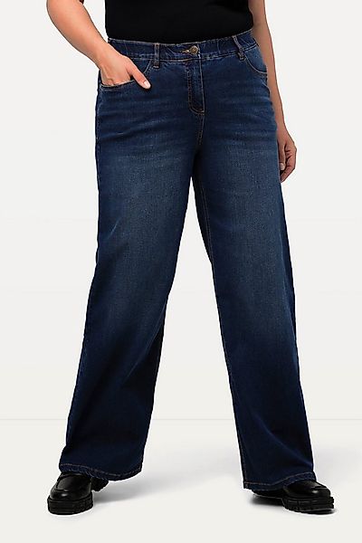 Ulla Popken Funktionshose Jeans Mary weites Bein 5-Pocket-Schnitt günstig online kaufen