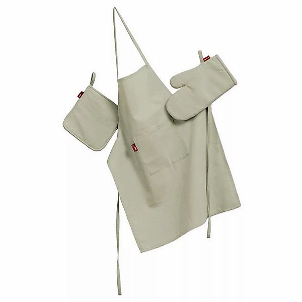 Küchenset: Schürze, Handschuh, Topflappen, taupe, Set, Loneta (133-05) günstig online kaufen