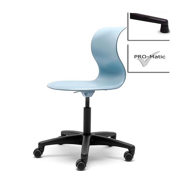Kinderstuhl Pro 5 aquablau Polyamid Kunststoffgleiter Ja (+45€) günstig online kaufen