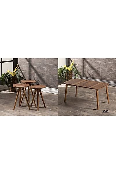 en.casa Couchtisch (Set aus Couchtisch und Satztischen), pflegeleichte Ober günstig online kaufen