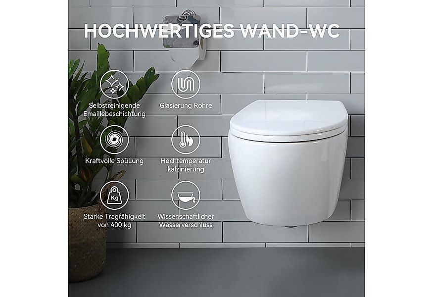 HOROW WC-Komplettset Vorwandelement WC Set Spülkasten WC Drückerplatte Set, günstig online kaufen