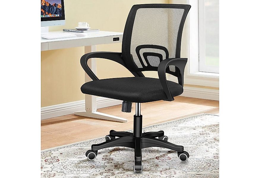 oyajia Bürostuhl Höhenverstellbar Bürostuhl, Verchromten Fußkreuz, 360° dre günstig online kaufen