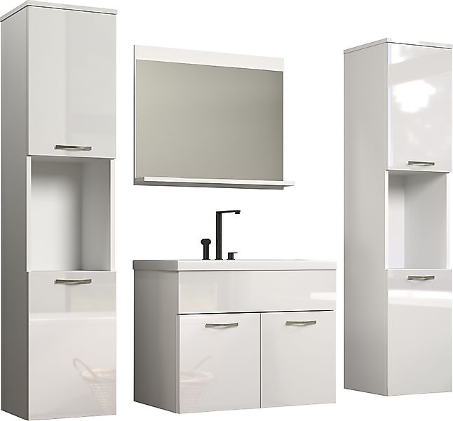 welltime Badezimmer-Set Kuba, (Komplett-Set, 4-St), Hängeschränke, günstig online kaufen
