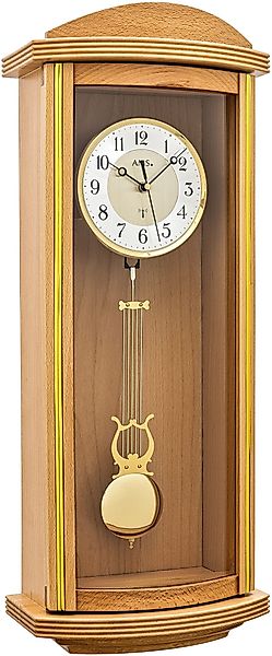 AMS Funk-Pendelwanduhr (Quarzuhr, Wohnzimmer, Esszimmer, Buche, günstig online kaufen