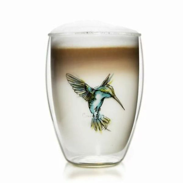 Creano Doppelwandglas hummi, 250ml Kaffeebecher blau günstig online kaufen