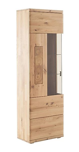 Empinio24 Vitrine Vitrine 1-türig, Breite 65 cm, Höhe 203 cm, Eiche massiv, günstig online kaufen