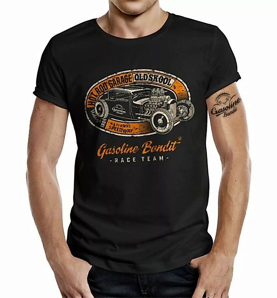 GASOLINE BANDIT® T-Shirt für Classic US Car Fans: Hot Rod Garage Old Skool günstig online kaufen