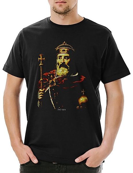 Urban Backwoods Print-Shirt Karl The Great Herren T-Shirt Der Große Kaiser günstig online kaufen