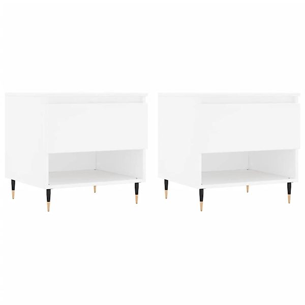vidaXL Couchtische 2 Stk Weiß 50x46x50 cm Holzwerkstoff 830893 günstig online kaufen