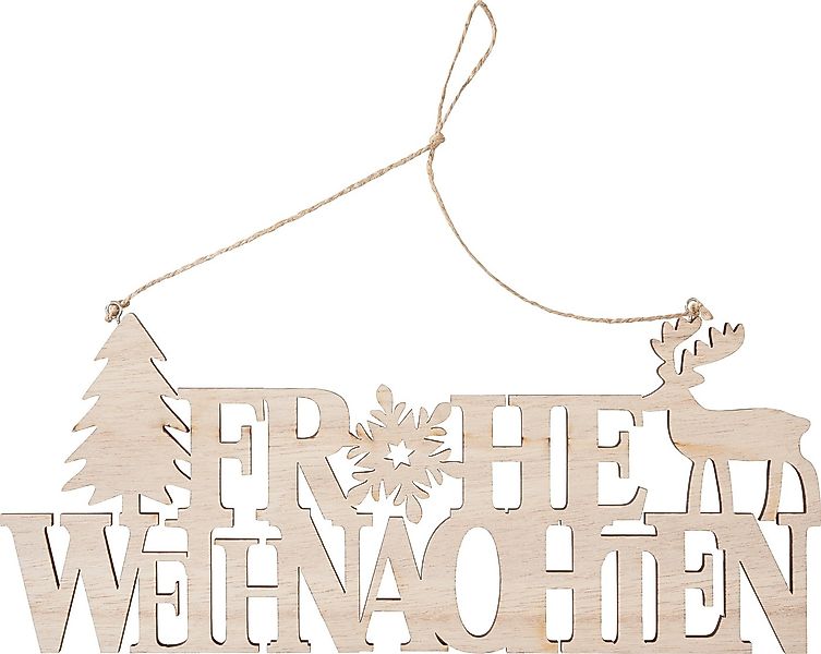VBS Wanddekoobjekt Schriftzug Frohe Weihnachten, 30x12,5cm günstig online kaufen