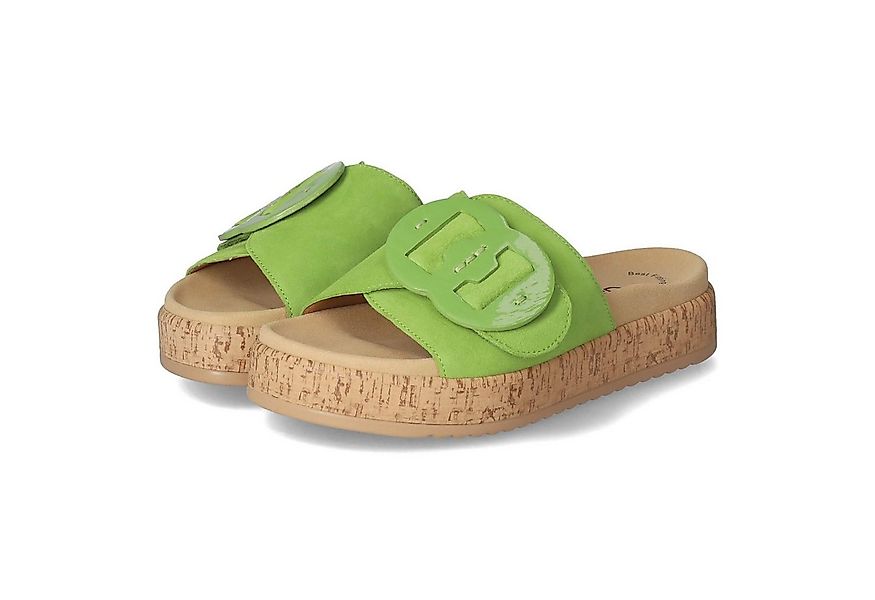 Gabor Gabor 63.760.11 Damen Rauleder gruen Pantolette günstig online kaufen