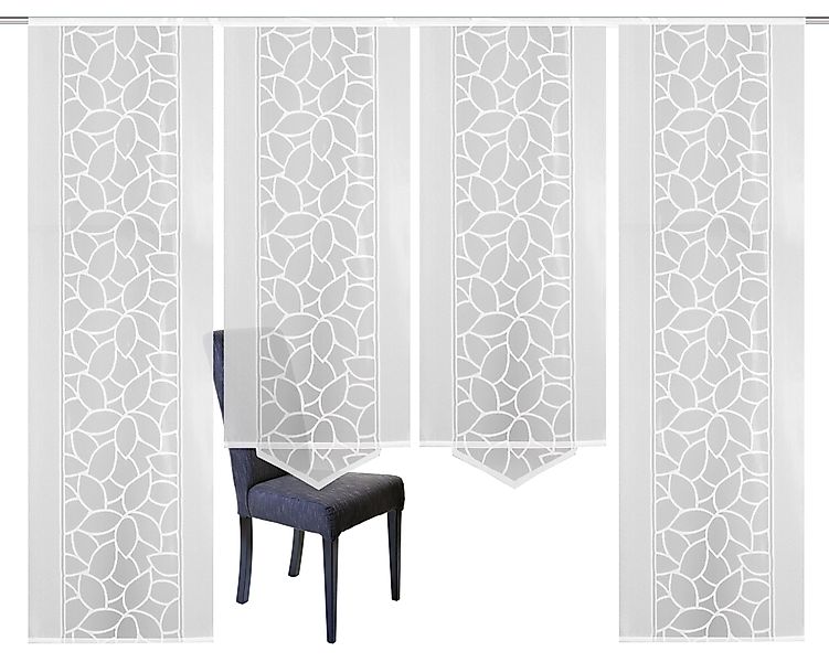 Schmidt Gard Schiebegardine 4er-Set SCHIEBEGARDINEN Jacquard, günstig online kaufen