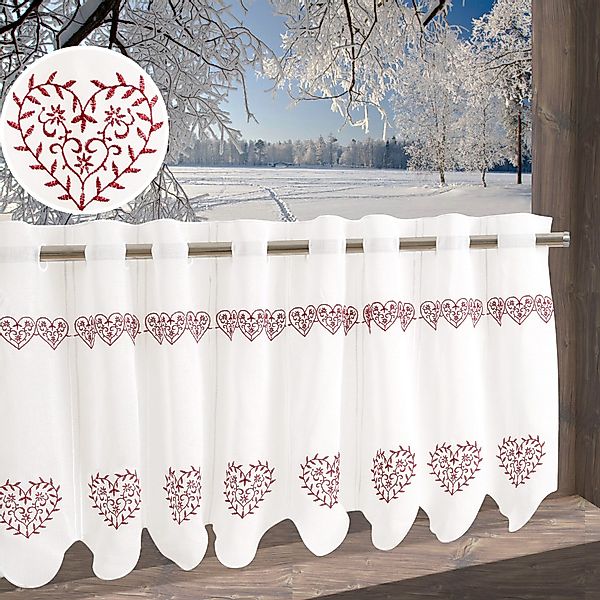 Home affaire Scheibengardine "Bilten" Durchzuglöcher 1 Stk. tlg. günstig online kaufen